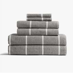 Parachute - Coal Fouta Stripe Turkish Cotton Towel